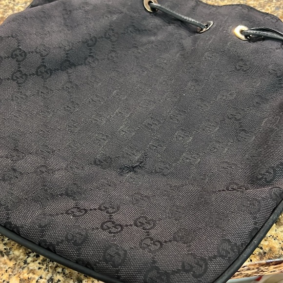 Vintage Gucci | Bamboo GG Black Monogram Shoulder Bag - Picture 8 of 16